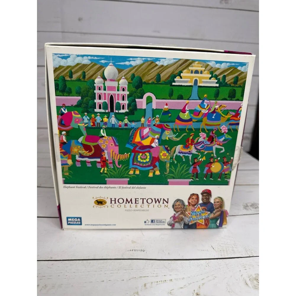 Elephant Festival‎ 1000 Piece Jigsaw Puzzle Mega Puzzles Hometown Collection